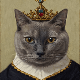 Pet King AI avatar/profile picture for cats